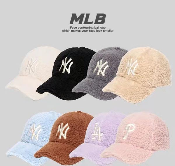 

cloches super thick lamb ny winter baseball cap, Blue;gray