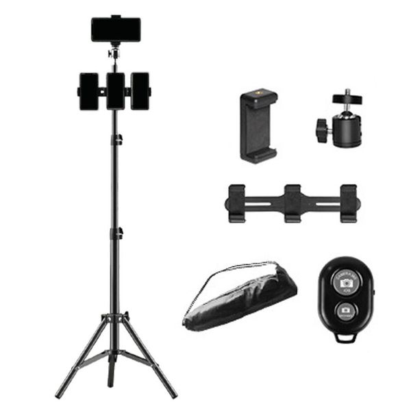 

cell phone mounts & holders foldable mobile carbon alloy steel portable for selfies gift live streaming black universal desktripod home