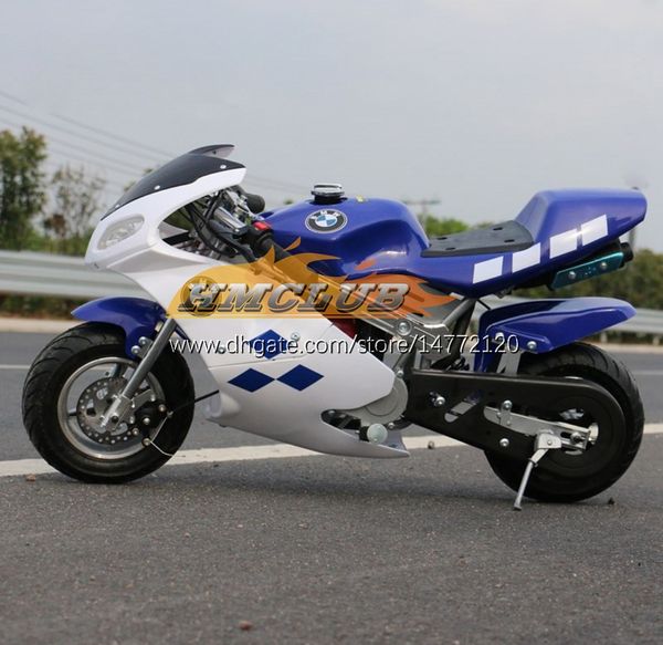 2021 Mini Motorrad 2-Takt Sport Kleine Lokomotive Moto Bikes Geburtstagsgeschenk Handstart 49CC 50CC Neue 2-Takt Benzin Motobik166M