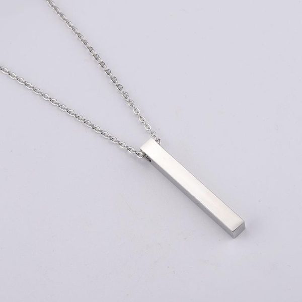 

pendant necklaces 2021 three-dimensional long necklace can be lettering couple name ins simple cold wind accessory, Silver