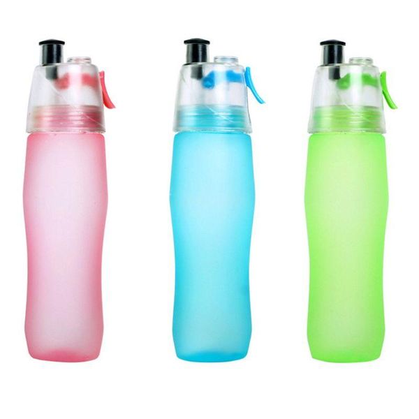 

outdoor sports spray portable water bottle 700-740ml clear plastic anti-leak