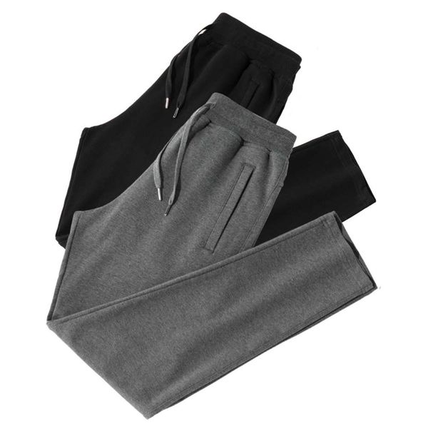 

casual pants autumn loose large knitted pure cotton, Black