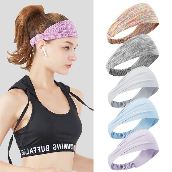 Absorção Suor Yoga Headband Alta Banda Elástica Estilo De Cabelo Acessórios Homens e Mulheres Efeitos Esportivos Headbands Zyy1085