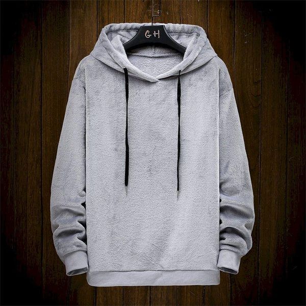 

men's hoodies & sweatshirts fonekie double-faced fleece men autumn winter polar hooded jacket casual loose mens vintage hoodie streetwe, Black