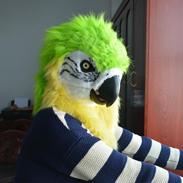 

other event & party supplies custom parrot helmet bird animal mask halloween cos mascot toy tide
