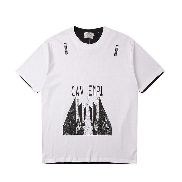 

men's t-shirts cavempt t shirt streetwear 2021 summer oversized t-shirt hip hop tee round neck men tshirt short sleeve, White;black