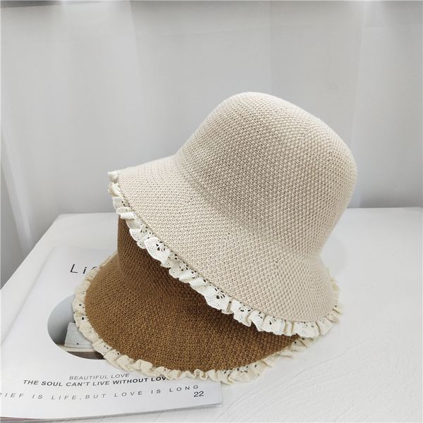 

designer autumn soft sweet cotton and hemp fisherman's dome sunscreen hat, Yellow
