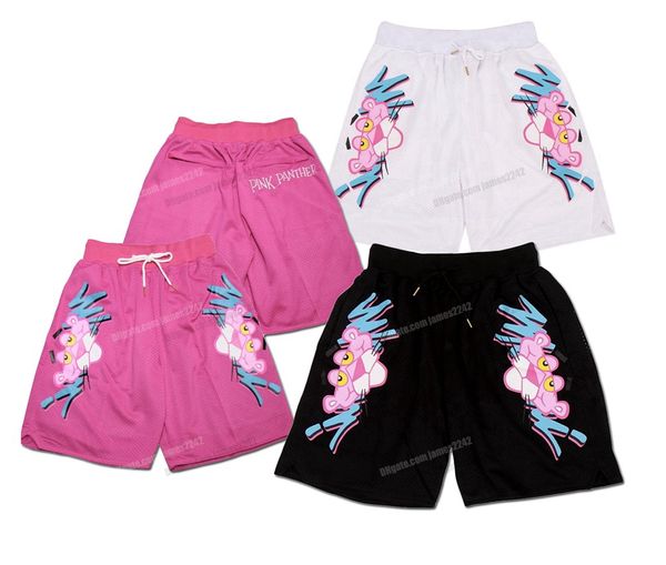 

pink panther basketball shorts sweatpants sport zipper pant with pocket pantalones cortos de baloncesto deportivos size s, Black