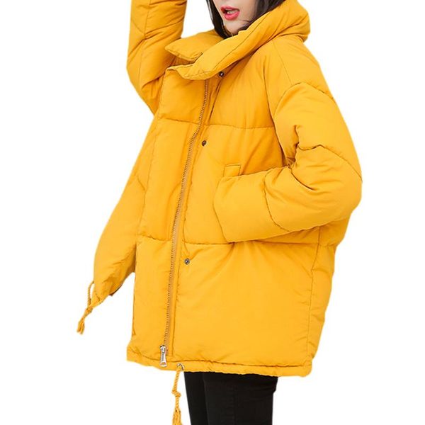 

women's jackets winter woman coats 2021 ins fashion loose cotton-padded short parkas warm thickened harajuku female jacket outwear l002, Black;brown