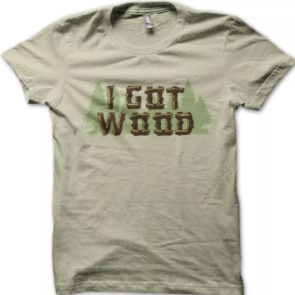 

I Got Wood Mens gift for him, Shaun of the dead zombie funny print t-shirt 09095, White;black