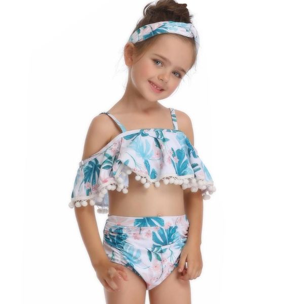 

one-pieces mother and daughter print two piece swimsuit matching clothing, Black