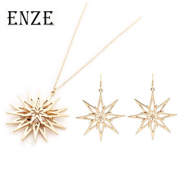 

pendant necklaces enze fashion women's accessories personality metal light shape long necklace wholesale, Silver