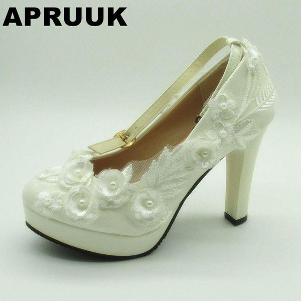 

super high heeled wedding shoes women ankle buckle straps ladies dancing party round toes platforms brides pumps shoe dress, Black