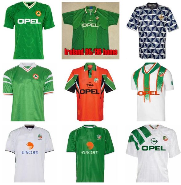 

2002 ireland retro soccer jerseys 1990 1992 1994 1995 1996 1988 2021 2022 home away 90 93 94 world cup classic vintage irish townsend staunt, Black;yellow