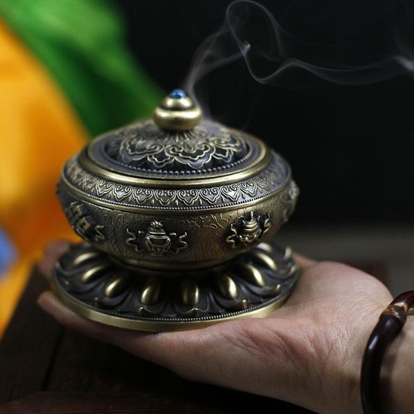 

fragrance lamps alloy copper incense burners room tea ceremony decoration sandalwood disk tower type metal zen crafts display