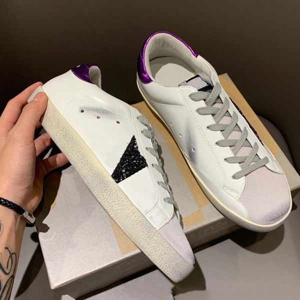 

designer shoes men women sneakers autumn and winter leather platform casual shoe chaelsea classic do-old dirty trainers brand sneaker purple, Black