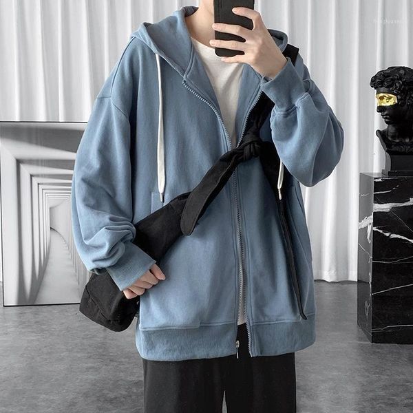

men's jackets solid color men casual hip hop man oversized sport zipper coats 2021 korean streetwear plus size clothing, Black;brown