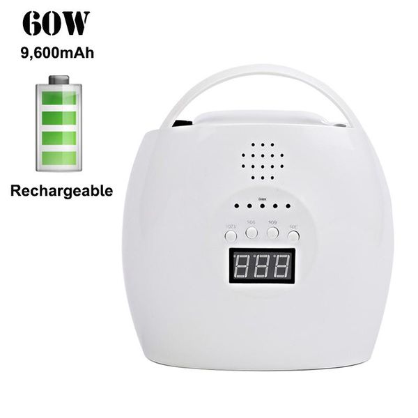 

nail dryers 2021 upgraded rechargeable led lamp 60w / 6w gel polish dryer oven manicure light wireless uv