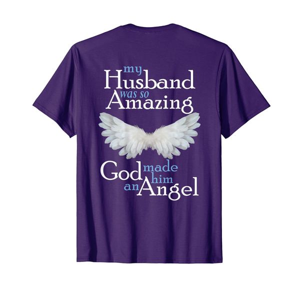 

Loss of Husband T-Shirt - Guardian Angel Memorial Shirt, Mainly pictures