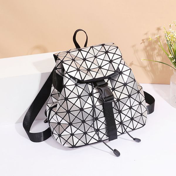 

backpack bag 2021 spring street trend women's geometry lingge schoolbag s straight, Black;red