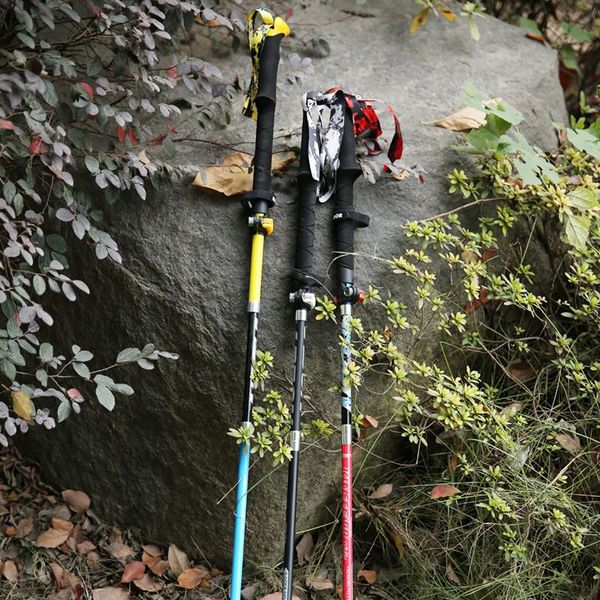 

trekking poles 7 series carbon fiber 5-section folding poles, outer lock, light and short cane, strong durable 2021