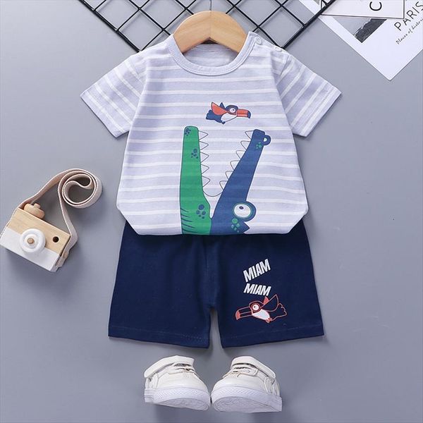 

brand cotton baby sets leisure sports boy t shirt shorts toddler clothing clothes, White