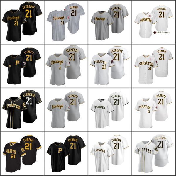 

pittsburgh pirates men 21 roberto clemente women youthjersey, Black