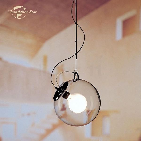 

simple led chandeliers lighting modern glass ball pendant hanging lamp home decoration bedroom living room lights lustre fixture