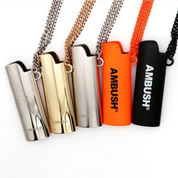 

lighter case shape necklace personality bicj3 pendants men and women ins tiktok fashion designer accessories 21ss pendant necklaces, Silver