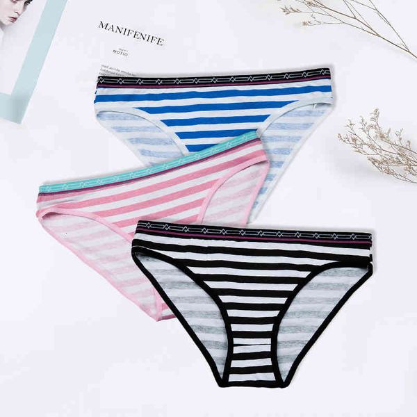 

women's panties underwear lingerie bikini ladies knickers breathing 3-stitch/set funcilac, Black;pink