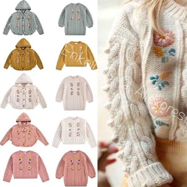 Enkelibb 21 Winter LM Marca Kids Girl Jumpers Bela Pop Churrasqueiras Crianças Vintage Roupas Tops 211104