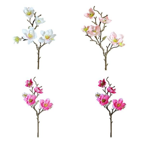 

artificial magnolia flowers for wedding party garden home table office decor eco-friendly exquisite simulation flower decorative & wreaths