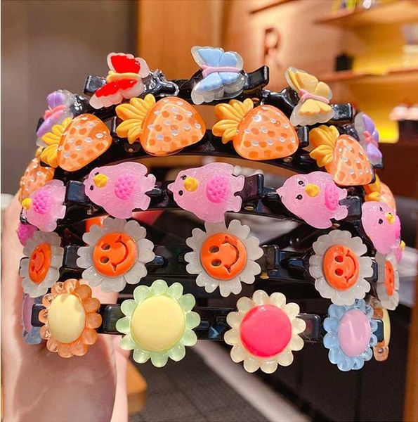 

hair accessories sunflower fluorescent hairband for girl cartoon animal headband scrunchie fashion children lovely 2021, Slivery;white
