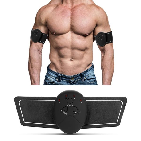 

electronic muscle exerciser machine abdominal fitness equipment trainer battery belly leg arm toner training