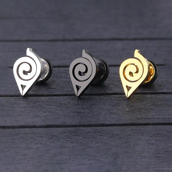 

stud 1 pair titanium steel high grade earrings anime for women girls fashion geometric ear jewelry birthday kpop gifts, Golden;silver