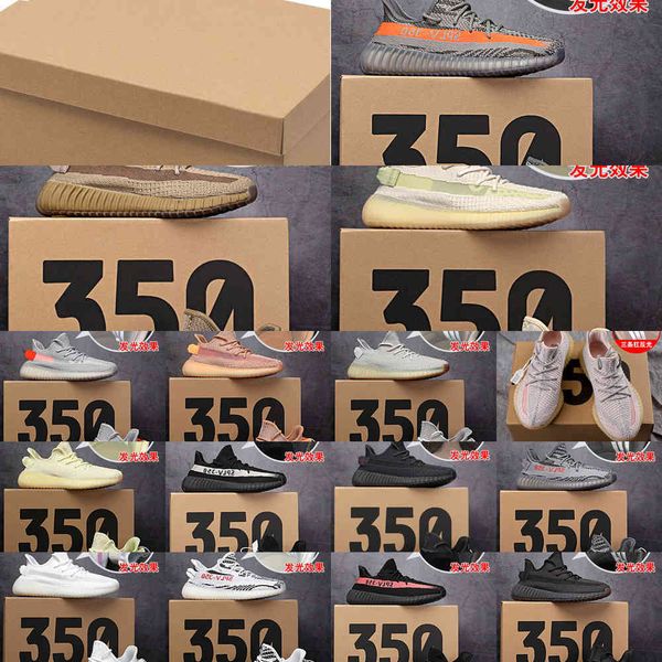 

2021 new fashion boost shoes 350 v2 sneakers women men 35-45 running static 3M07F0, Package box