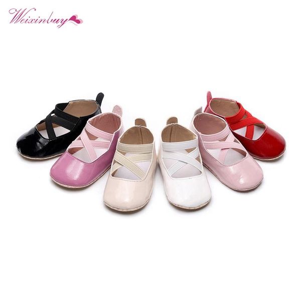 

first walkers 2021 toddler girls cross elastic band soft bottom shoes princess soled sneakers baby girl shoes/