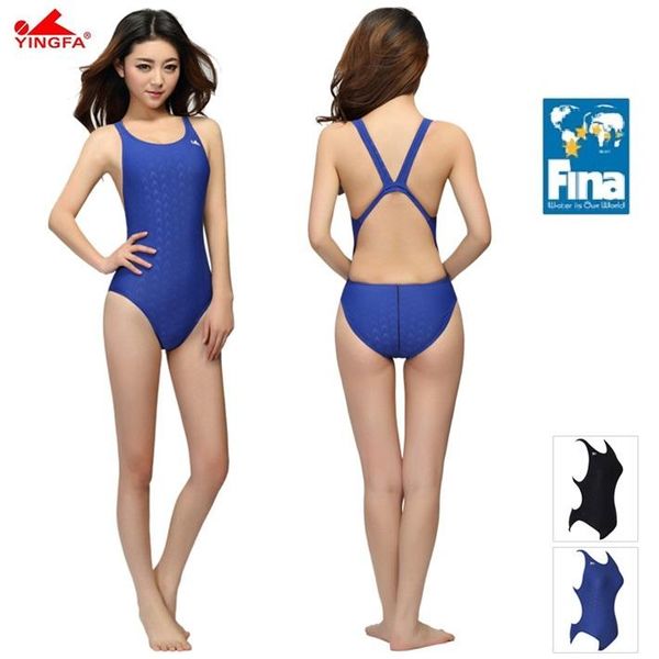 

one-piece suits yingfa fina approved competition waterproof chlorine resistant women one piece sharkskin swimwear bathing suit girl swimsuit