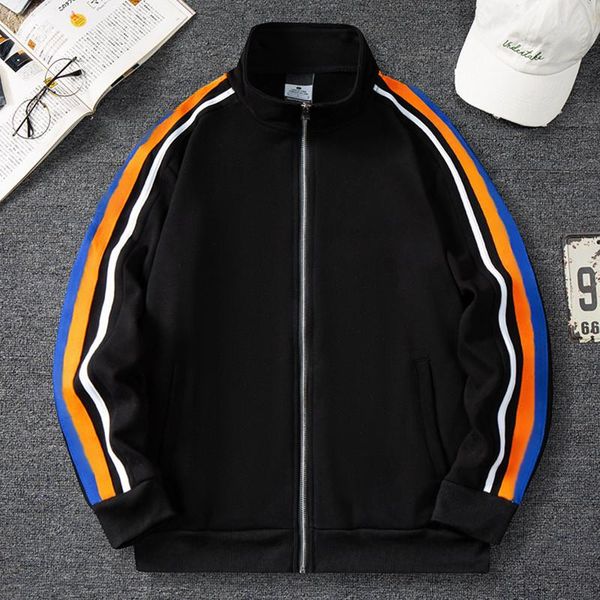 

mens hoodies sweatshirts autumn winter casual with a hood sport zipped jacket black white asian size please contact me for more pictures