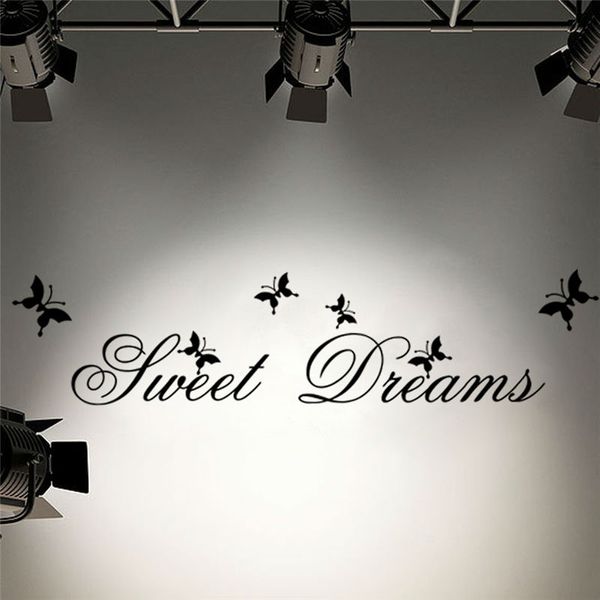 Sweet Dreams Adesivos de parede Decoração de quarto Faça você mesmo Decalques para casa Citações Mural Artes Impressão Pvc Poster