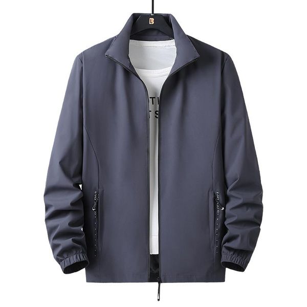 

men's jackets thin jacket korean casual lapel zipper pocket long sleeve, Black;brown