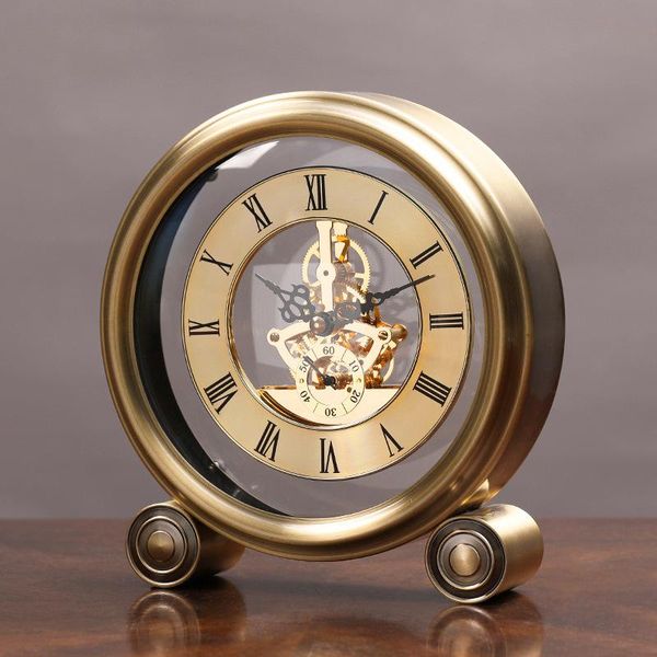

desk & table clocks luxury creative alarm clock modern mechanical small silent living room horloge home decoration df50zz