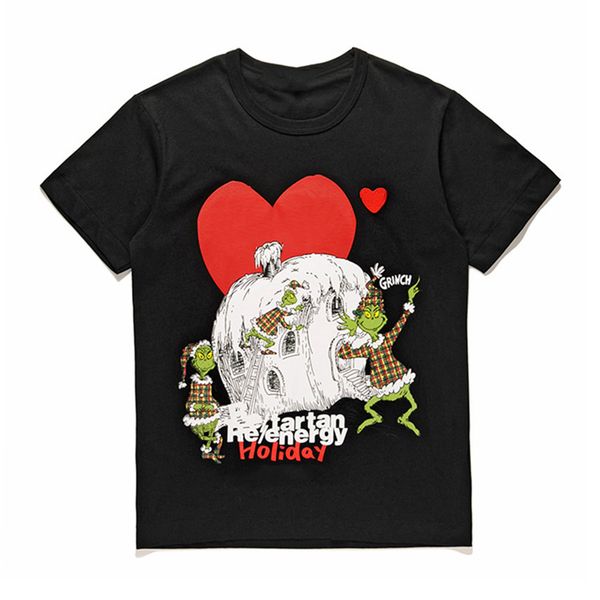 

2021 summer play mens womens t shirt fashion designers tees c071 off harajuku red heart t-shirts cdg white hip-hop clothing 100% cotton, White;black