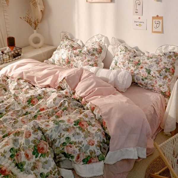 

bedding sets floral set heart all cotton four piece sheet quilt  bedroom comforter