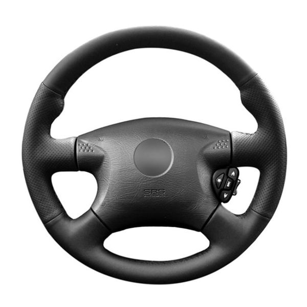 

steering wheel covers black artificial pu faux leather diy car cover for almera (n16) 2000-2003 x-trail (t30) 2001-2003 terrano