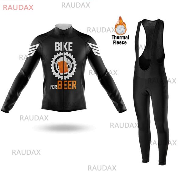

racing sets cycling jersey 2021 winter long sleeves clothing mountain road outdoor ropa de ciclismo hombre bike set, Black;blue
