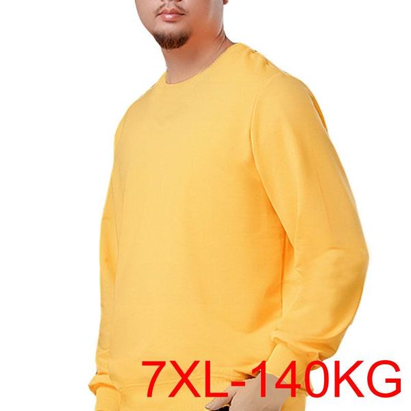 

men's hoodies & sweatshirts autumn spring men 7xl bust 140cm 5xl 6xl plus size long sleeve, Black