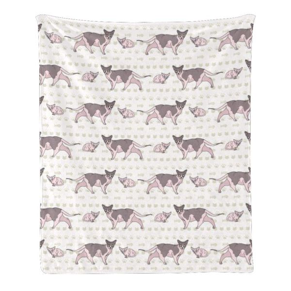 

custom super soft throw blanket fleece blanket for couch sofa bed gift animal cute kitty (50inchx60inch)