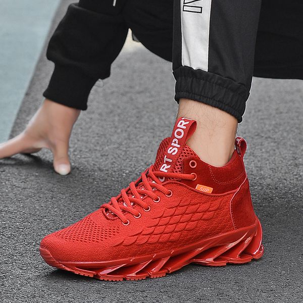 

2021 fashion cross-border large size men women shoes thick-soled solid color casual sports front lace-up high-round toe red shoe code: w-687, White;red