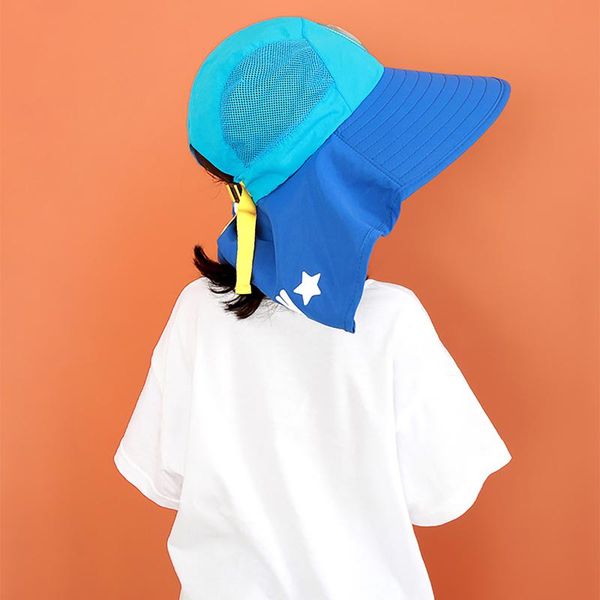

caps & hats soft sport sun hat breathable cap kids cartoon sunscreen children adjustable size outdoor beach gift, Yellow